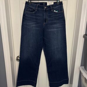 a.n.a Dark Blue Flare & Wide Leg Jeans